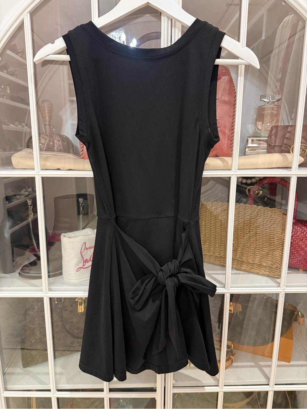 Sleeveless Black Tie-Back Dress/Skort
